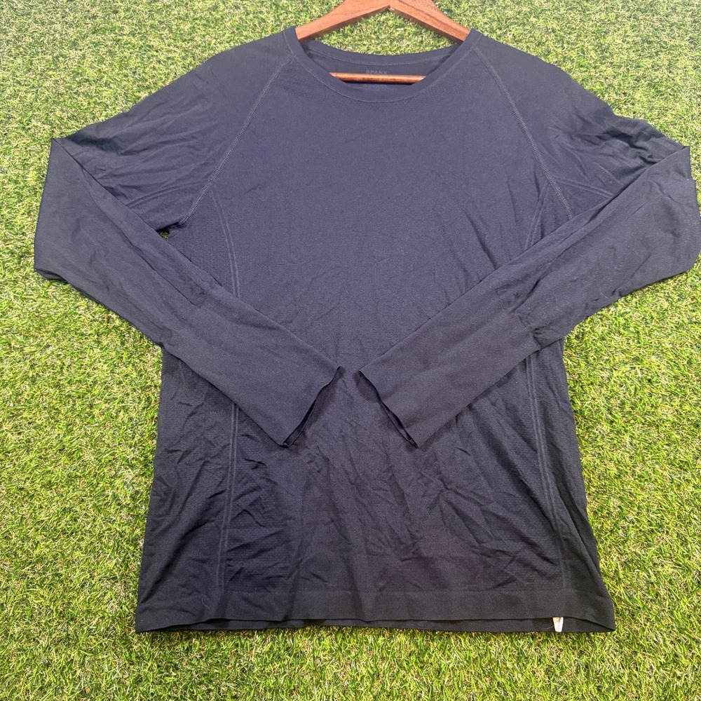 Spanx Zoned Performance Mens Long Sleeve Compression Shirt Black XL Raglan